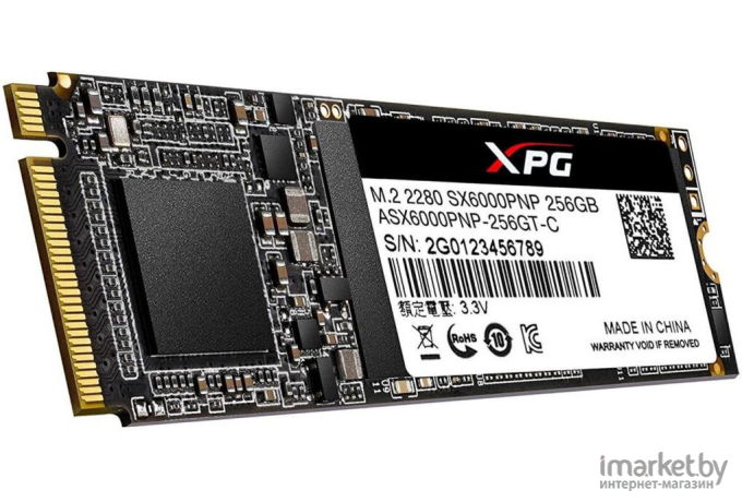 SSD-диск ADATA 256GB SSD SX6000 m.2 PCIe 2280 [ASX6000PNP-256GT-C]