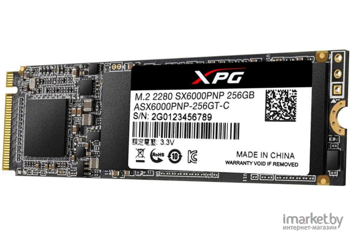 SSD-диск ADATA 256GB SSD SX6000 m.2 PCIe 2280 [ASX6000PNP-256GT-C]