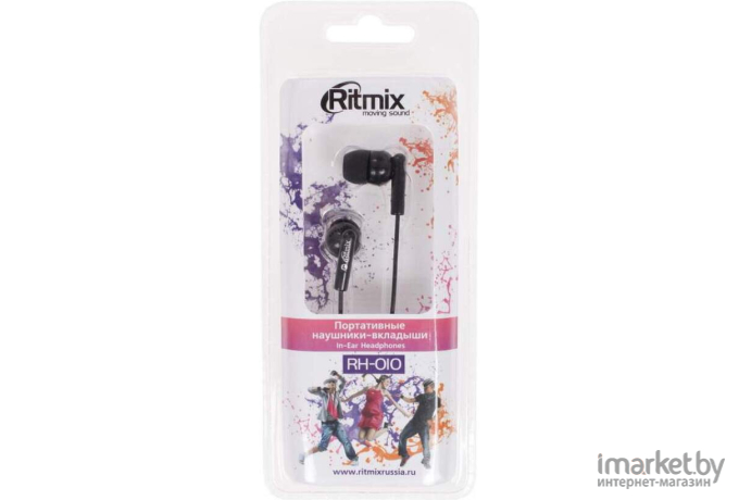 Наушники (гарнитура) Ritmix RH-010 Black [15115852]