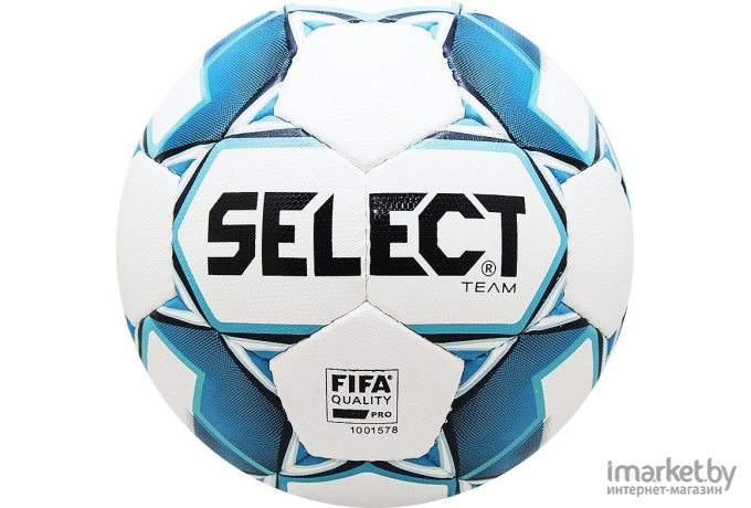 Футбольный мяч Select Team Fifa Quality Pro №4,№5 5 размер белый/синий