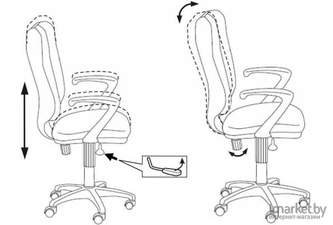 Кресло компьютерное БЮРОКРАТ CH-540AXSN/26-21