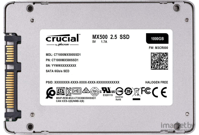 SSD диск Crucial MX500 1TB (CT1000MX500SSD1)