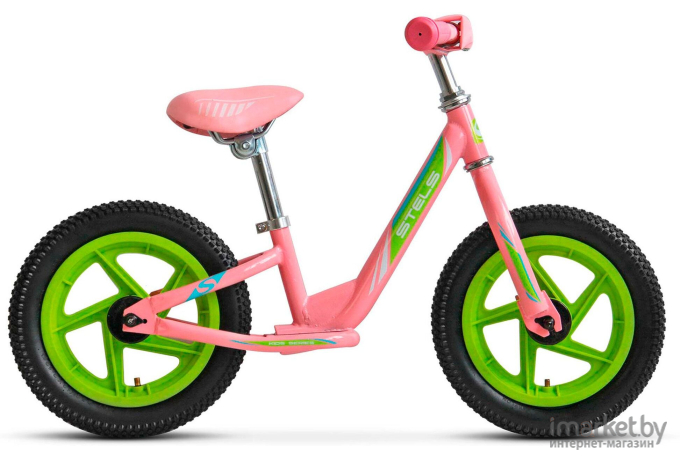 Беговел Stels Powerkid Girl 12 V020 One size розовый/зеленый