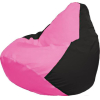 Кресло-мешок Flagman Груша Медиум розовый/черный (Г1.1-188)