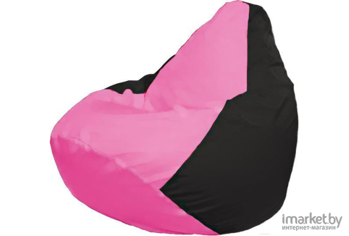 Кресло-мешок Flagman Груша Медиум розовый/черный (Г1.1-188)