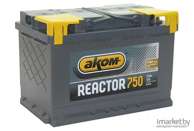 Автомобильный аккумулятор AKOM Реактор 6СТ-75 / 575021009 (75 А/ч)