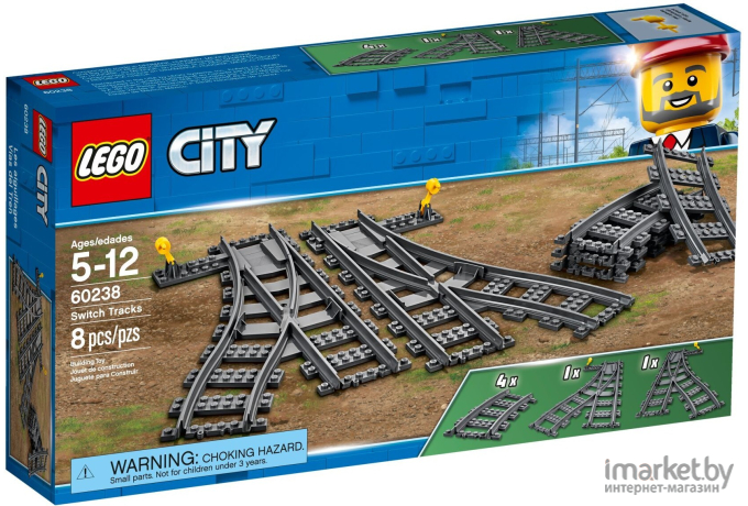 Конструктор LEGO City Железнодорожные стрелки (60283)