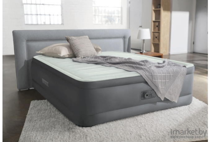 Надувная кровать Intex Надувная кровать Premaire II Elevated Airbed 152х203х46см со встроенным насосом 220V [64926]