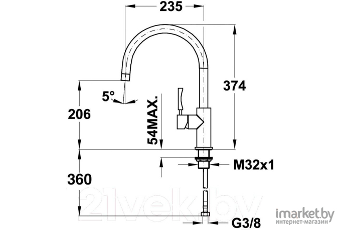 Смеситель Teka INX 915 74.915.02.00