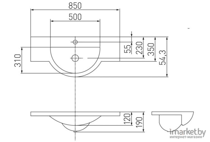 Тумба под умывальник Акватон Сайгон 85 (1A105701SA010)