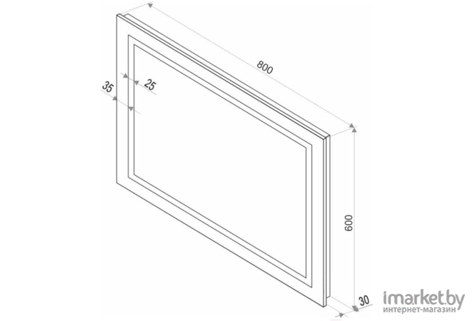 Зеркало для ванной Континент Rimini Led 80x60