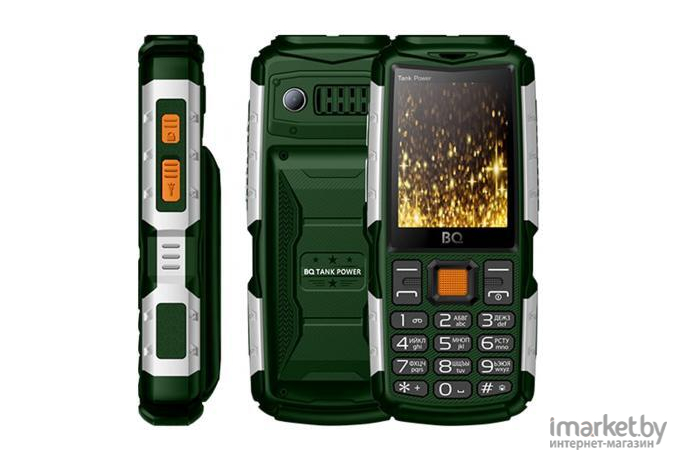 Мобильный телефон BQ Tank Power BQ-2430 (зеленый/серебристый)