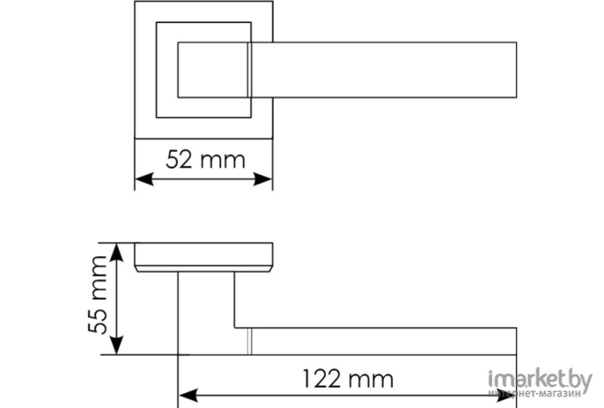 Ручка дверная Morelli DIY MH-28 BL-S