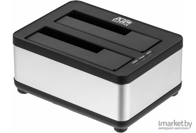 Док-станция AgeStar для HDD 3UBT8 SATA III USB 3.0 пластик/алюминий черный
