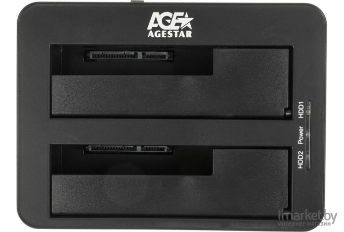 Док-станция AgeStar для HDD 3UBT8 SATA III USB 3.0 пластик/алюминий черный