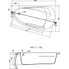Ванна Cersanit Joanna 160x95 R с ножками