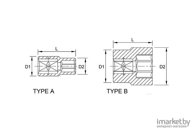 Головка слесарная Toptul 3/4" 35мм 6гр [BAEA2435]