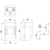 Электрощит IEK Бокс пластиковый ОП КМПн 2/4 на 4 мод. с крышкой IP30