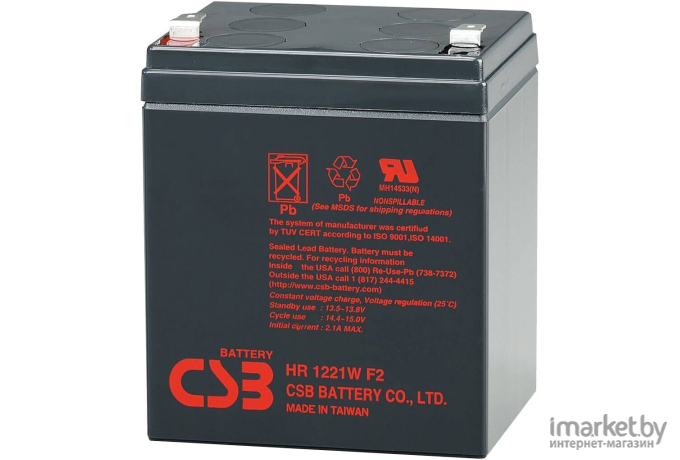Аккумулятор для ИБП CSB HR1221W F2 (12В/5 А ч)