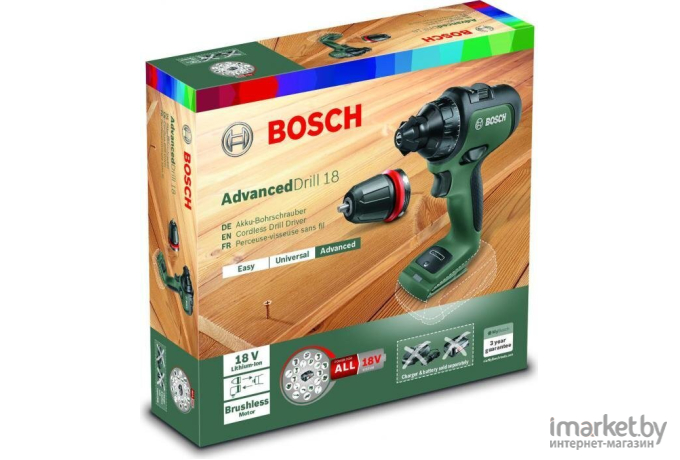 Аккумуляторная дрель-шуруповерт Bosch AdvancedDrill 18 [0.603.9B5.004]