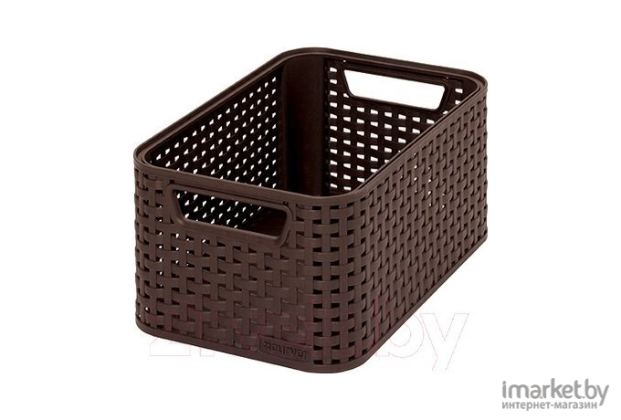 Корзина для хранения Curver Rattan Style Box S темно-коричневый [03614-210-00]