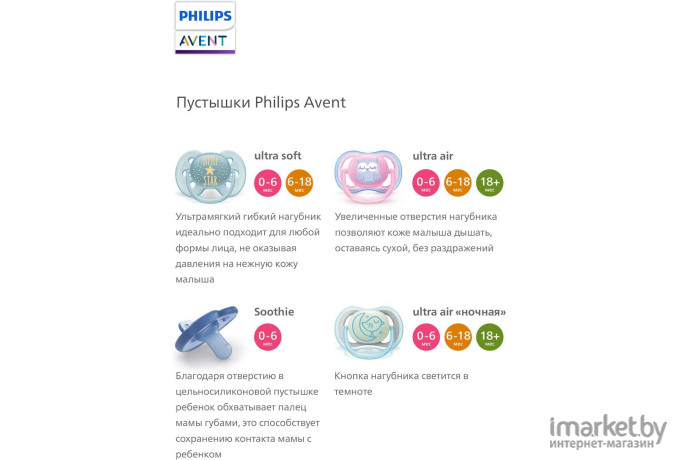 Набор пустышек Philips AVENT SCF342/20 Ultra Air  2шт