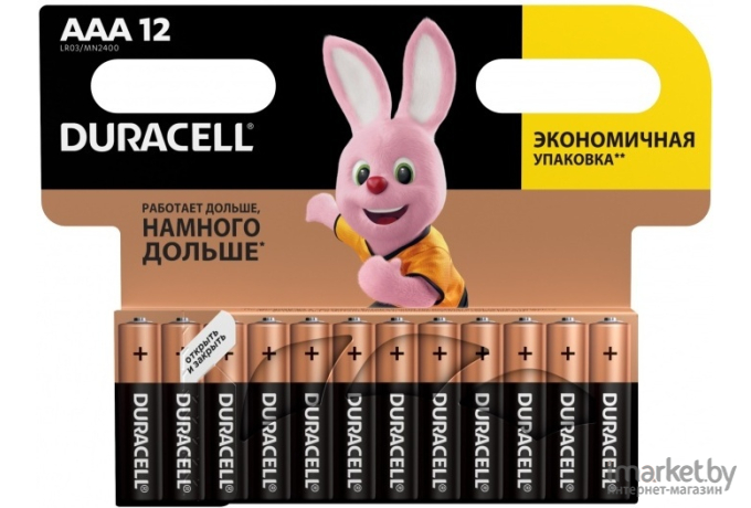 Батарейки DURACELL LR03/MN2400 2BP*6 AAA 12шт