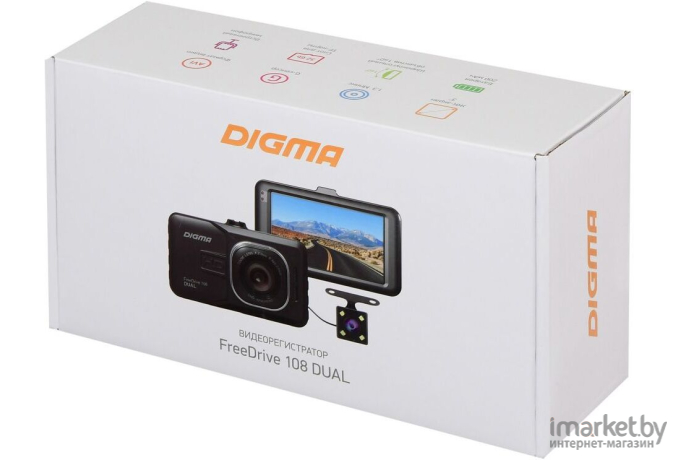 Автомобильный видеорегистратор Digma FreeDrive 108 DUAL