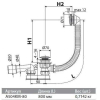 Cифон Alcaplast A504KM-80  click/clack металл длина 80мм