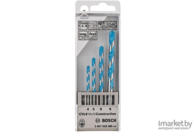 Набор сверл Bosch Robust Line CYL-9 MultiConstruction 4 шт [2.607.010.522]