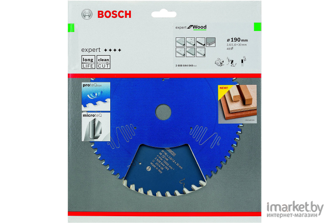 Диск пильный Bosch Expert for Wood 190x30x2.6/1.6x48T [2.608.644.049]