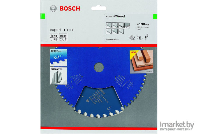 Диск пильный Bosch Expert for Wood 190x30x2.6/1.6x40T [2.608.644.048]