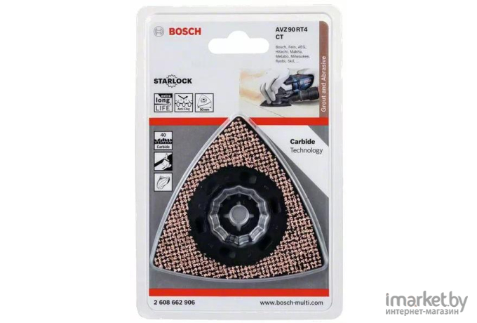 Шлифлист Bosch Starlock ⌀90 мм зерн.40 AVZ 90 RT4 [2.608.662.906]