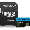 Карта памяти A-Data microSDXC UHS-I Class 10 A1 64 Гб + адаптер