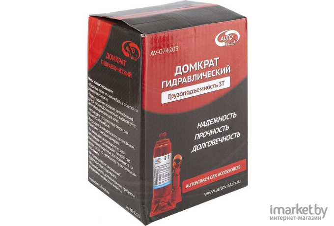 Домкрат AUTOVIRAZH AV-074203 3 т красный