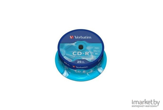 Оптический диск Verbatim CD-R 700Mb DL Extra Protection 52x 25 шт CakeBox [43432]