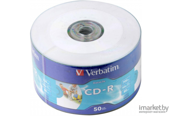 Оптический диск Verbatim CD-R 700Mb Printable 52x 50 шт [43794]