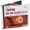 Оптический диск Mirex CD-R 700Mb HotLine 48x slim целофанирован [UL120050A8S]