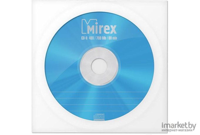 Оптический диск Mirex CD-R 700Mb Standard 48x конверт [UL120051A8C]