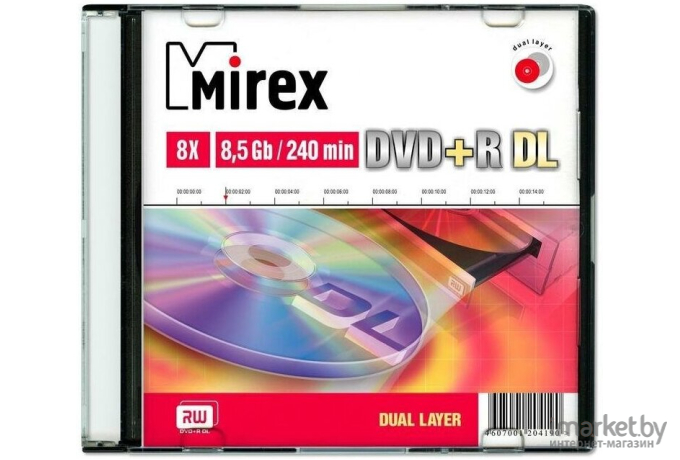 Оптический диск Mirex Dual Layer DVD+R 8.5Gb 8x slim [UL130062A8S]