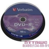 Оптический диск Verbatim DVD+R 4.7Gb 16x DLP Matt Silver 10 шт CakeBox [43498]