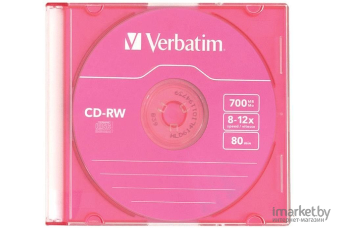 Оптический диск Verbatim CD-RW 700Mb 12х DLP Silver 10 шт CakeBox [43480]