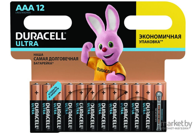 Батарея Duracell Ultra Power LR03-12BL AAA (12шт)