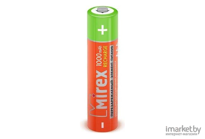 Батарейка, аккумулятор, зарядное Mirex ААА 1000мАч 2шт [HR03-10-E2]