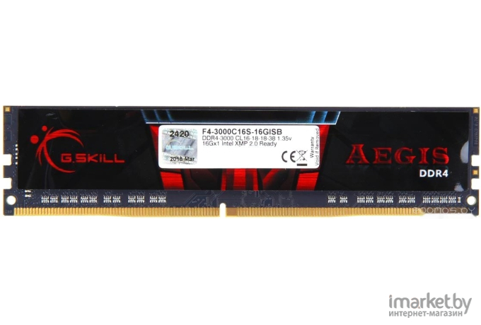 Оперативная память G.Skill Aegis 16GB DDR IV PC-19200 [F4-2400C17S-16GIS]