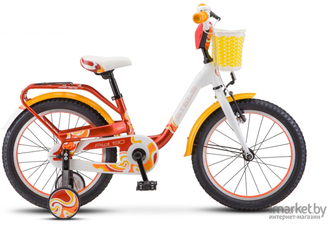 Велосипед детский Stels Pilot 190 18 V030 рама 9 дюймов красный/желтый/белый [LU089617,LU075261]