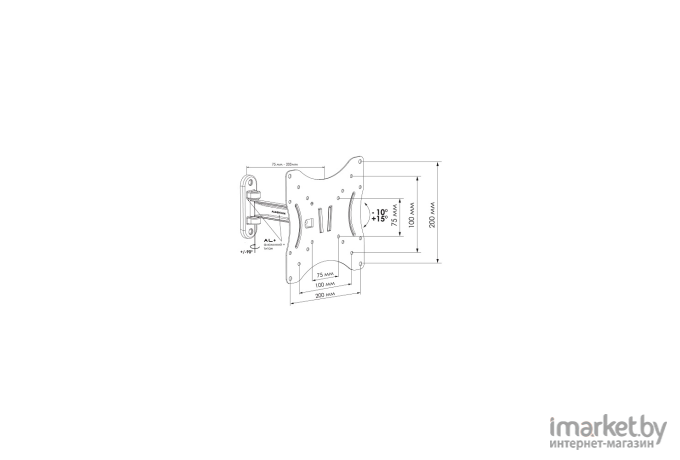 Кронштейн Algenium LS 51-21 M белый