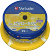 Оптический диск Verbatim DVD+RW 4.7Gb 4x DLP Silver 25 шт. CakeBox [43489]