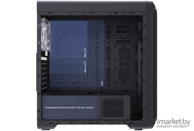 Корпус для компьютера Zalman i3 EDGE с окном, без БП Black