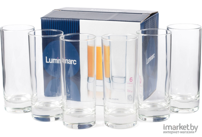 Набор стаканов Luminarc Исландия 6 шт 330 мл (высокие) [J0040]